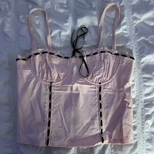 PacSun Pink Smocked/Corset Top